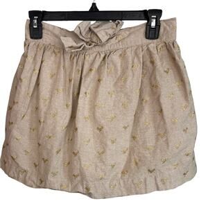 Lilly Pulitzer Girls Beige Skirt with Gold Fool Birds Size 14